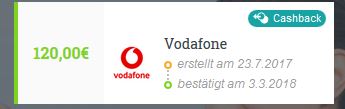Cashback Vodafone Aklamio
